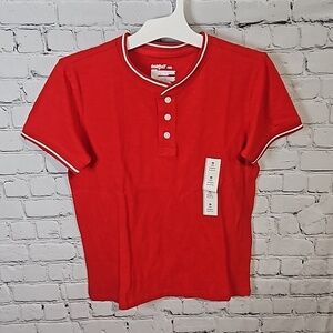 Baseball style short sleeve tee